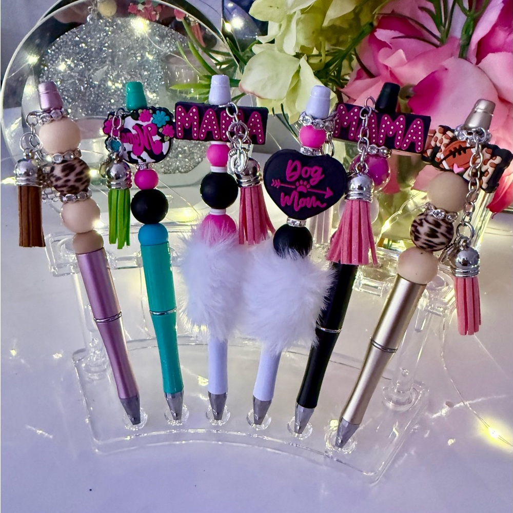 Colorful Beaded Pens with Tassels